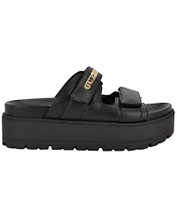 Guess Womens Faxon Platform Lug Sole Footbed Sandals