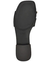 Guess Women's Tablita Embellished Toe Flat Slip-On Sandal