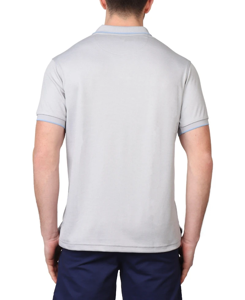 Tailorbyrd Men's Modal Pique Polo with Split Placket