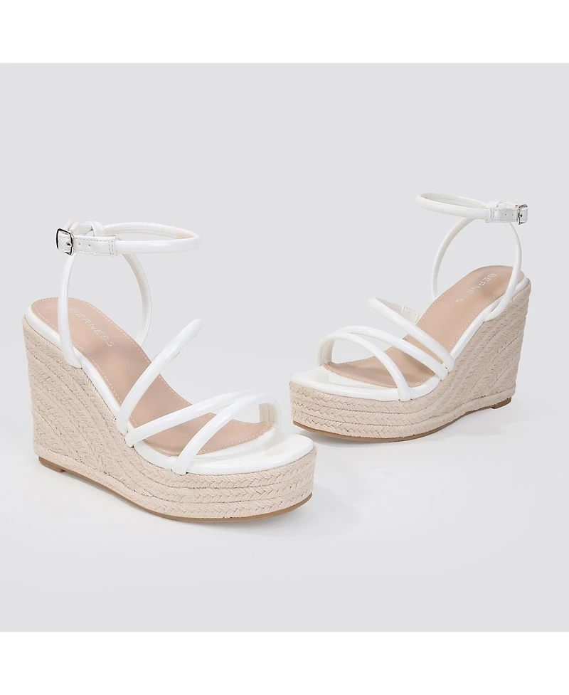 Berness Women's Rivka Strappy Espadrille Wedge Sandals