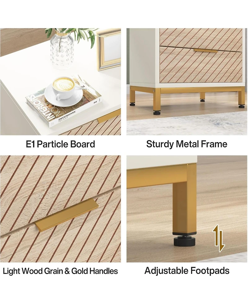 Tribesigns Night Stands Set of 2, for Bedrooms