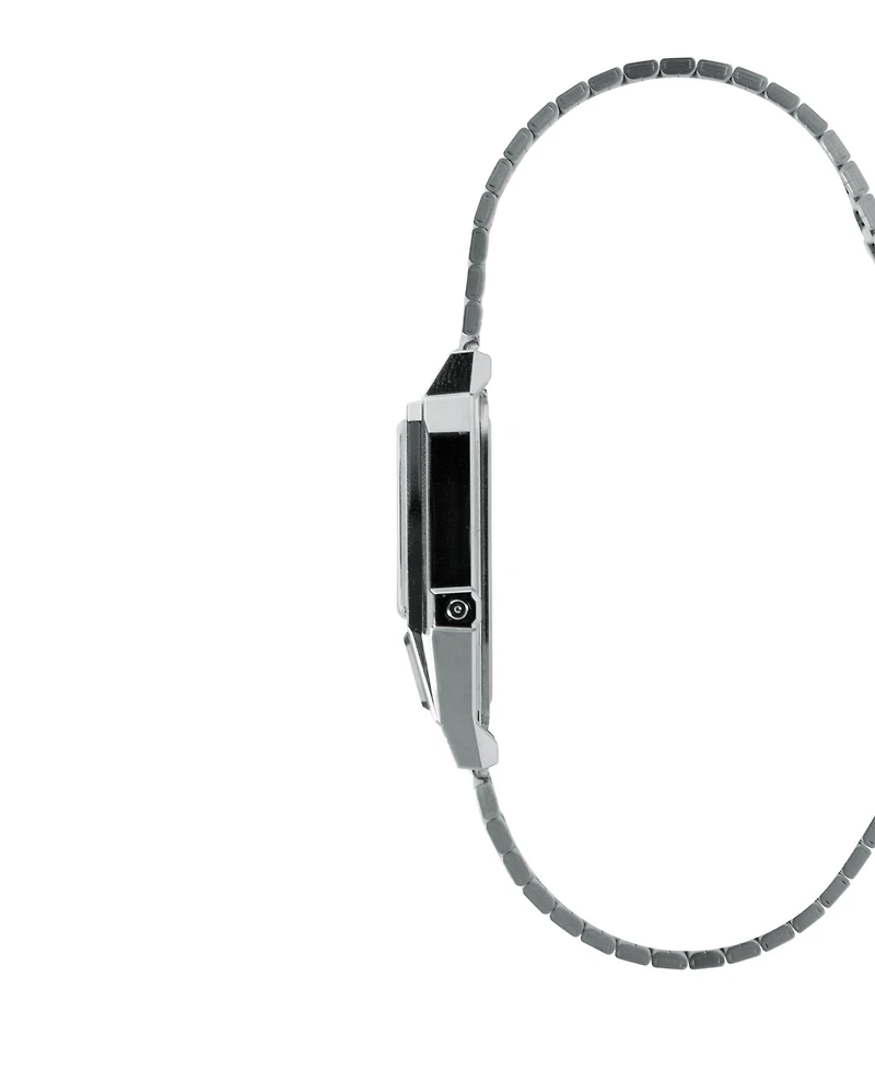 Casio Men's Japanese Quartz Stranger Things Limited Edition Silver-Tone Stainless Steel Watch, 32.1mm