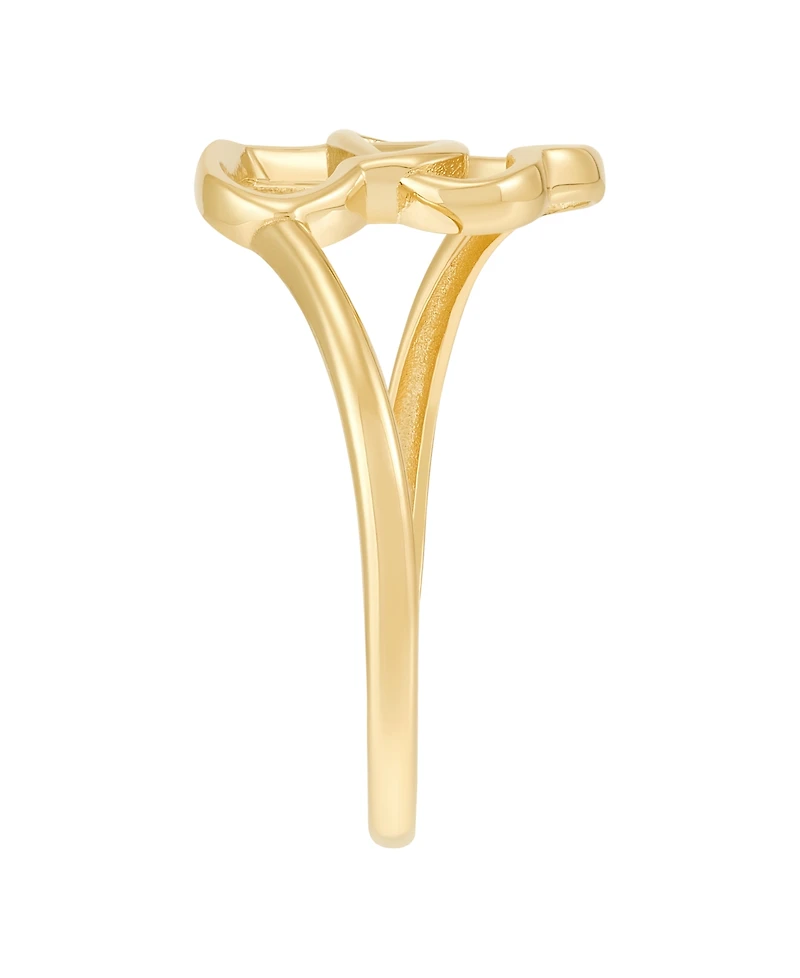 Macy's Double Heart Bypass Ring in 10k Yellow Gold