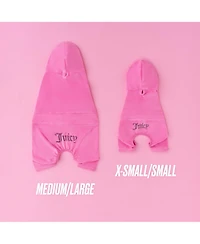 Juicy Couture Hooded Pet Juicy Bling Velour Tracksuit