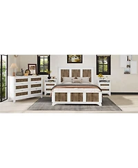 Streamdale Furniture Wooden Platform Queen Bed with Plywood Slats