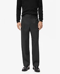 Mango Men's Relaxed-Fit Pleated Pants