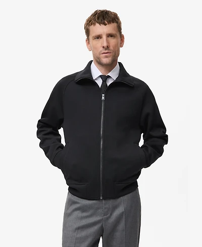 Mango Men's Cotton Zipper Sweatshirt