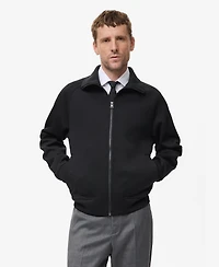 Mango Men's Cotton Zipper Sweatshirt