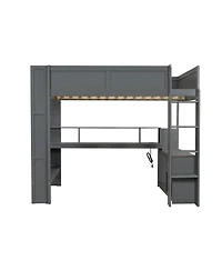 Streamdale Furniture Gaming Loft Bed with Desk & Storage