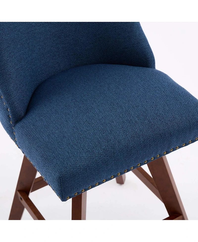 Streamdale Furniture Counter Height Swivel Barstools, 26" H Seat Height Upholstered Bar Stools Set of 2