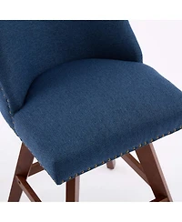 Streamdale Furniture Counter Height Swivel Barstools, 26" H Seat Height Upholstered Bar Stools Set of 2