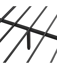 Streamdale Furniture Metal Platform Bed with Usb, Charging Station, Storage, Led Lights