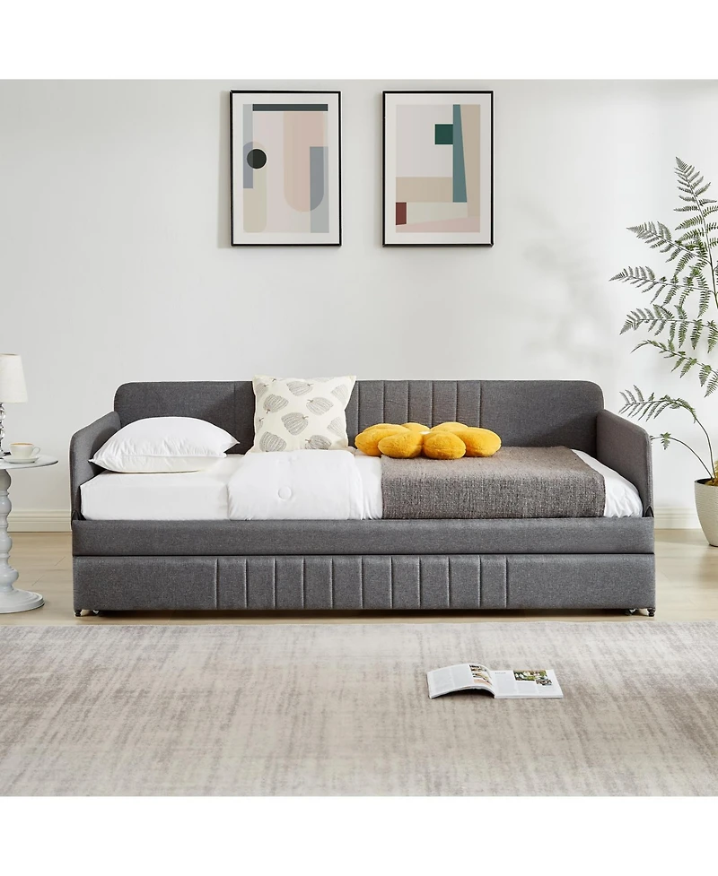 Streamdale Furniture Daybed, sofa bed metal framed with trundle