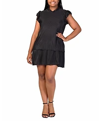 24seven Comfort Apparel Plus Empire Waist Midi Dress