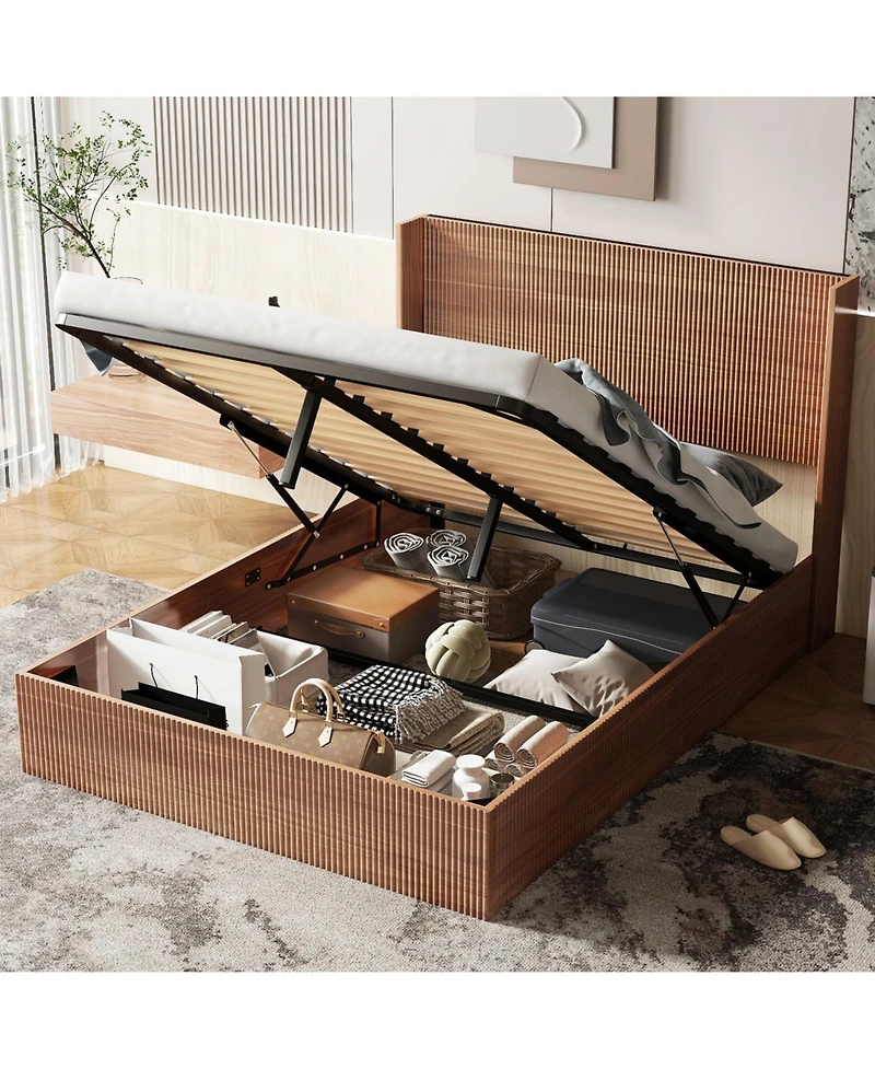 Streamdale Furniture Queen Lift Storage Bed Frame
