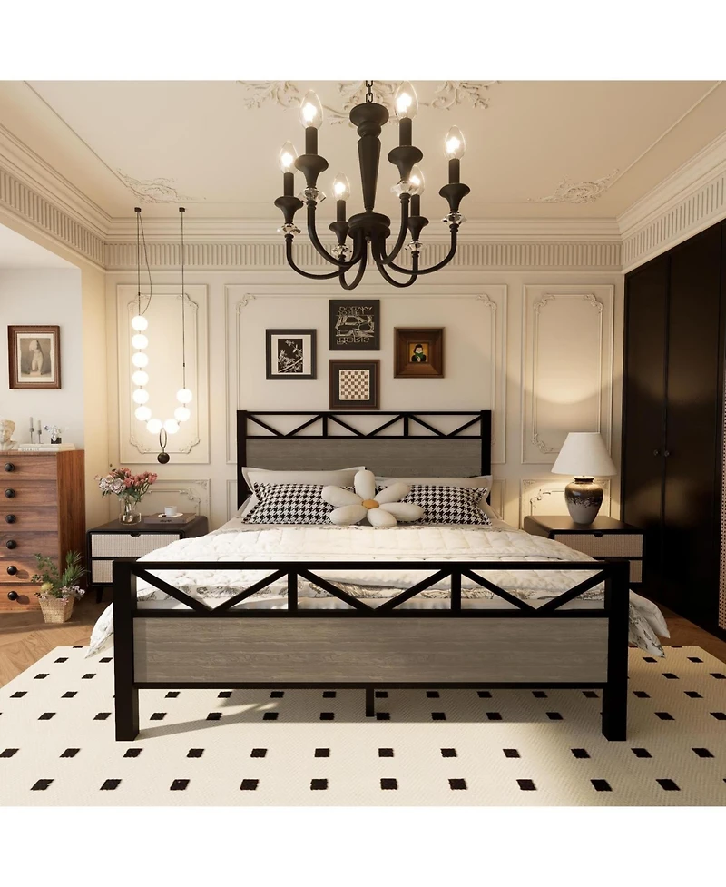 Streamdale Furniture Full Size Bed Frame, Easy Assembly