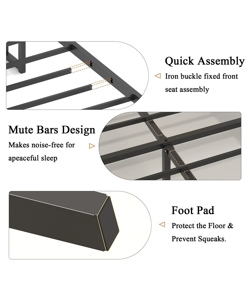 Streamdale Furniture Single Bed Frame with Storage Headboard & Charging Station