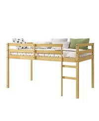 Streamdale Furniture Solid Wood Twin Loft Bed with Ladder