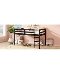 Streamdale Furniture Solid Wood Twin Loft Bed with Ladder