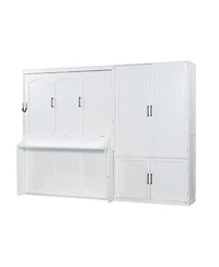 Streamdale Furniture Queen Size Murphy Bed Wall Bed with Closet