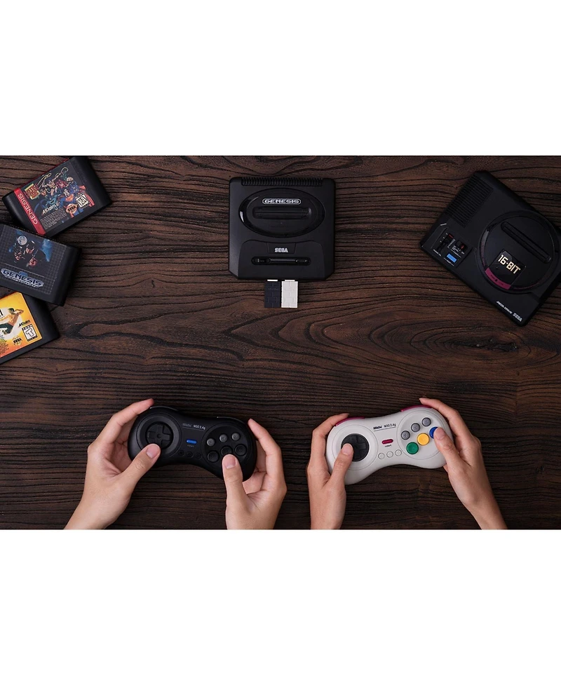8Bitdo M30 2.4G Wireless Gamepad Controller for Sega Genesis Mini and Mega Drive Mini and Nintendo Switch - White