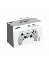 8Bitdo Pro 2 Bluetooth Wireless Gaming Controller with Hall Effect Joystick Update for Switch, Pc, Android, and Steam Deck & Apple - Gray