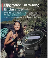 Suunto Vertical Steel Solar Gps Sports Watch with Sapphire Touchscreen, Heart Rate and Sleep Tracker - Canyon