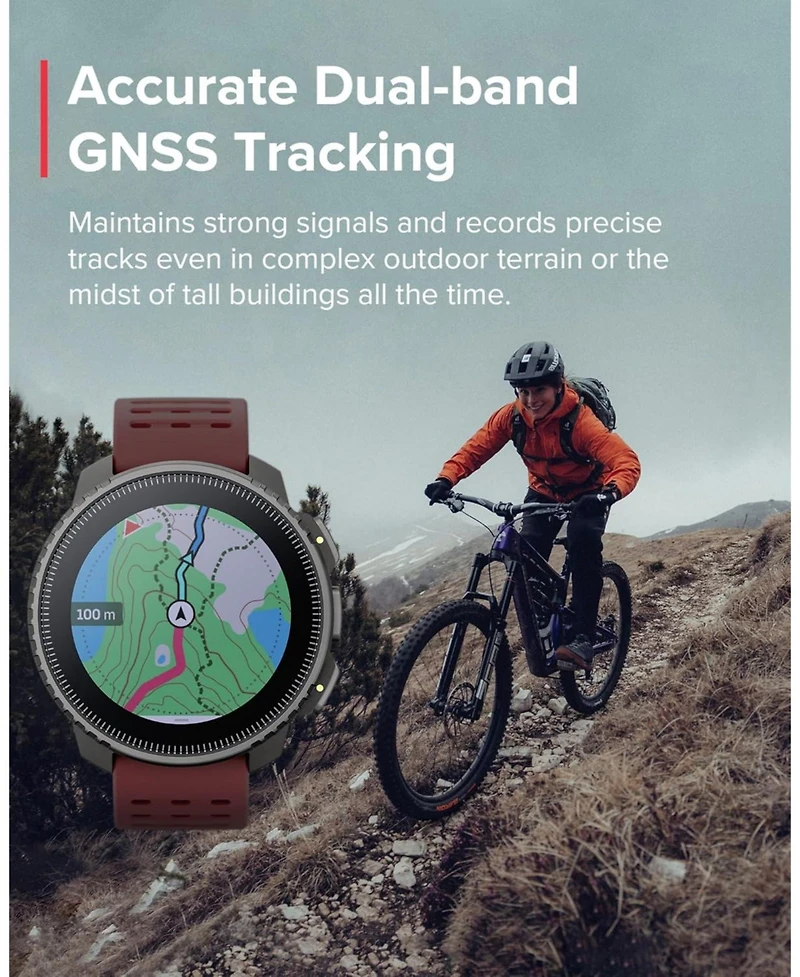 Suunto Vertical Steel Solar Gps Sports Watch with Sapphire Touchscreen, Heart Rate and Sleep Tracker - Canyon