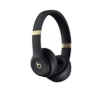 Beats Solo 4 - Wireless Bluetooth On-Ear Headphones, Apple & Android Compatible, Up to 50 Hours of Battery Life - Black & Gold