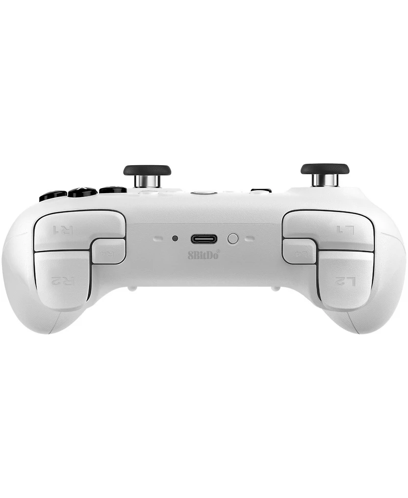 8BitDo Ultimate 2 Bluetooth Controller, Hall Effect Triggers with Charging Dock - White