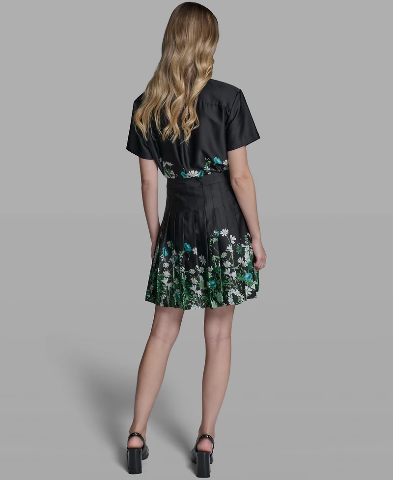 Karl Lagerfeld Paris Women's Placement Print Skirt