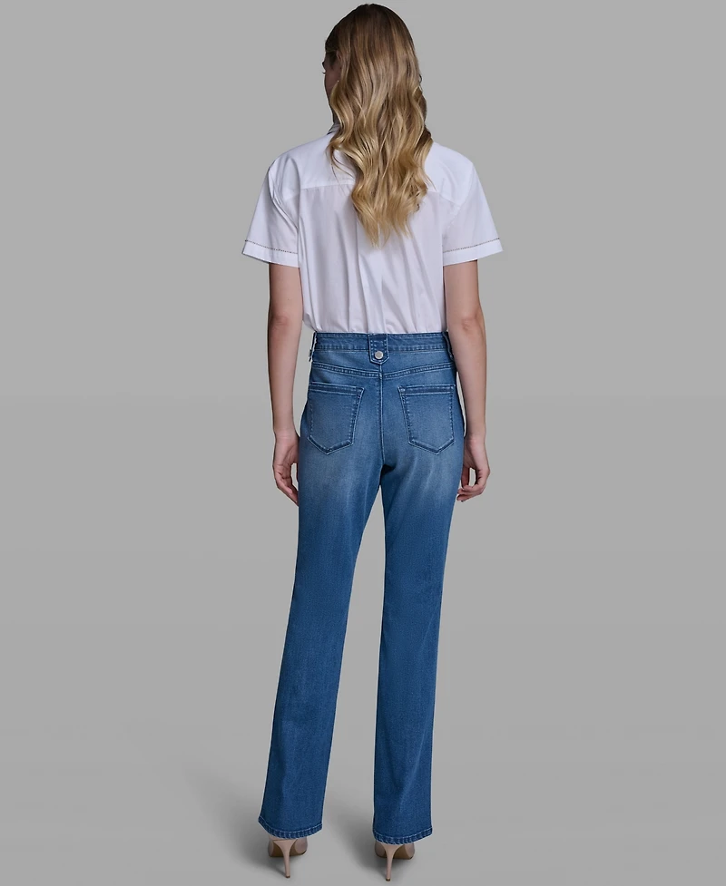 Karl Lagerfeld Paris Women's Straight Leg Jeans