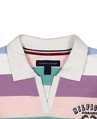 Tommy Hilfiger Girls' 7-16 Multi Stripe Johnny Collar Sweater