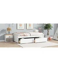 Streamdale Furniture Twin Size Bed with 2 Drawers