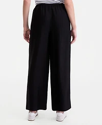 On 34th Women's Crinkle Satin Wide-Leg Pull-On Pants, Regular & Short, Macy's Exclusive