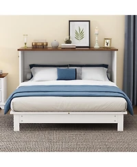 Streamdale Furniture Streamdale Solid Pine Murphy Bed Chest with Storage, Charging