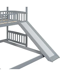 Streamdale Furniture Streamdale Twin Bunk Bed with Drawers, Slide, White