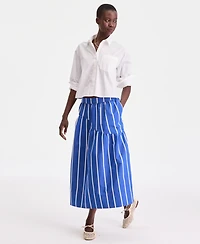 On 34th Women's Pull Stella Poplin Midi Skirt, Macy's Exclusive