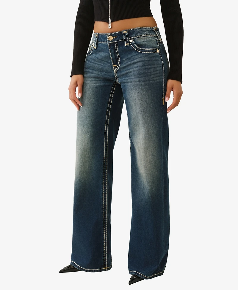 True Religion Women's Bobbi Low-Rise Baggy Jeans