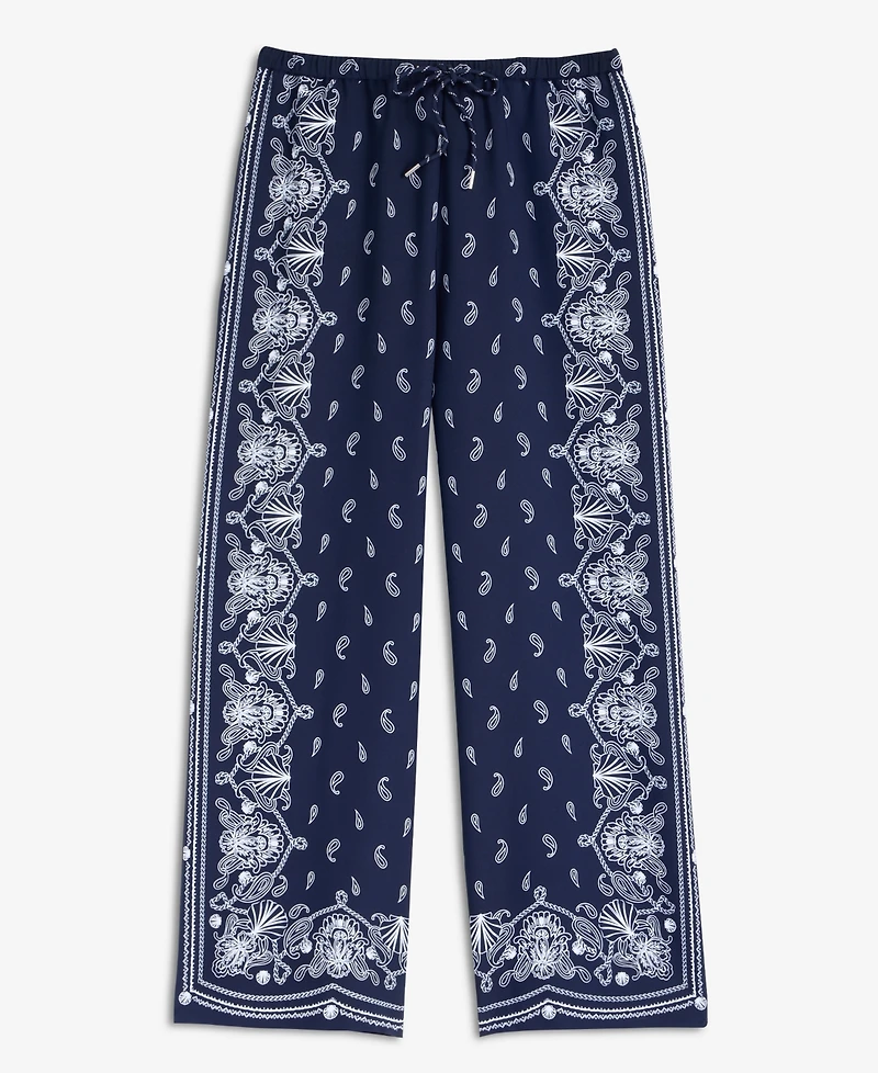 On 34th Women's Bandana-Print Wide-Leg Pull-On Pants, Macy's Exclusive