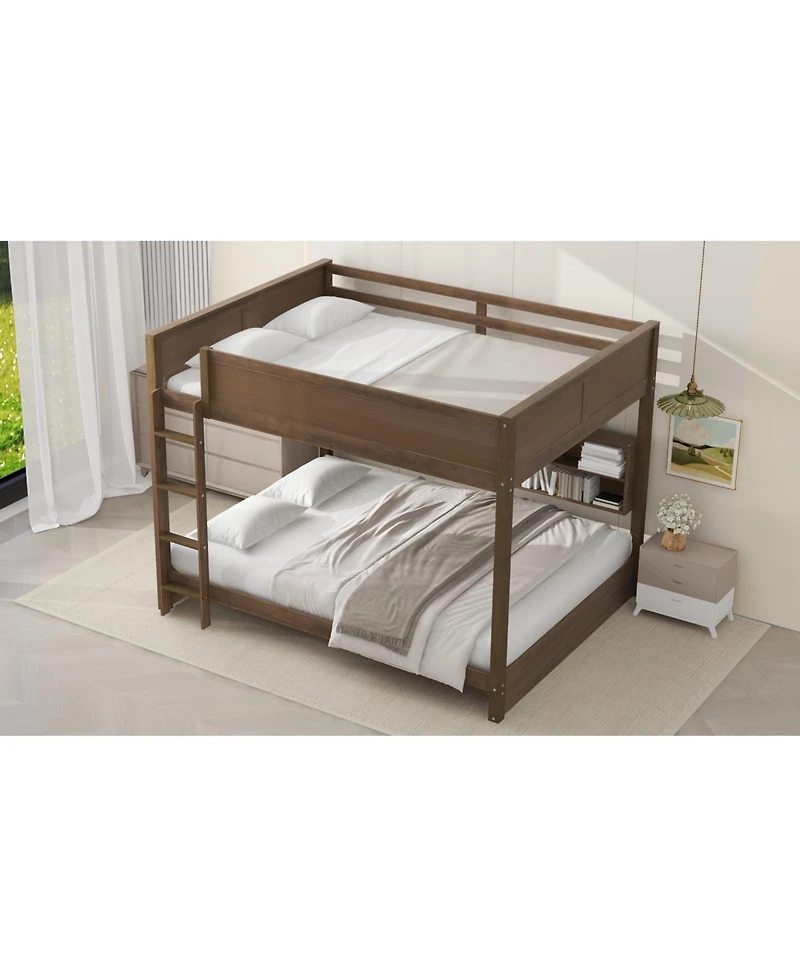 Streamdale Furniture Queen over Storage Bunk Bed with Usb Ports