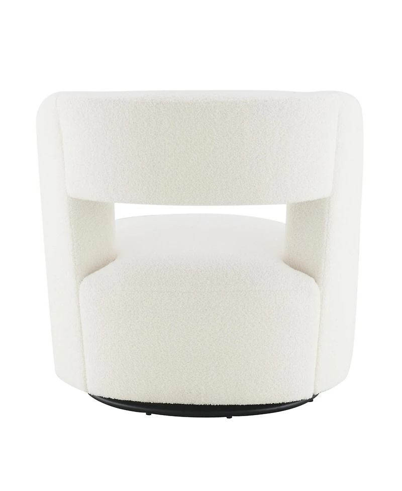 Streamdale Furniture Swivelling Teddy Fabric Accent Chair, Perfect for Rooms & Waiting Areas
