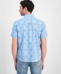 Sun + Stone Men's Sunshine Linen Blend Short-Sleeve Shirt, Macy's Exclusive