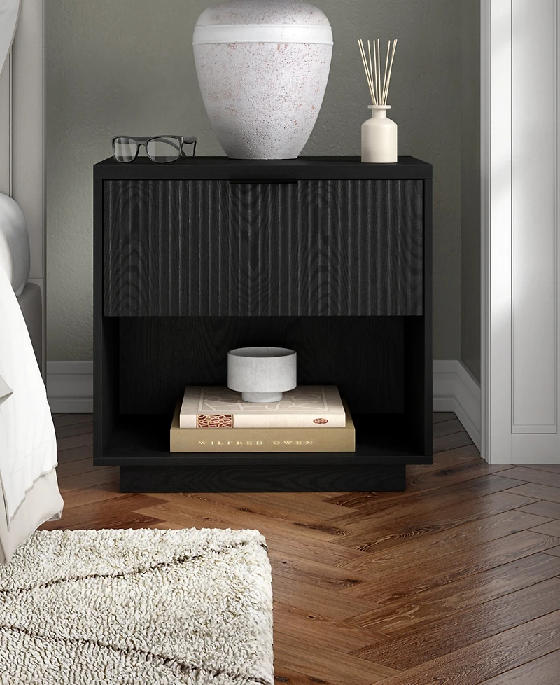Hudson & Canal Karten 24" Wide Rectangular Fluted Nightstand