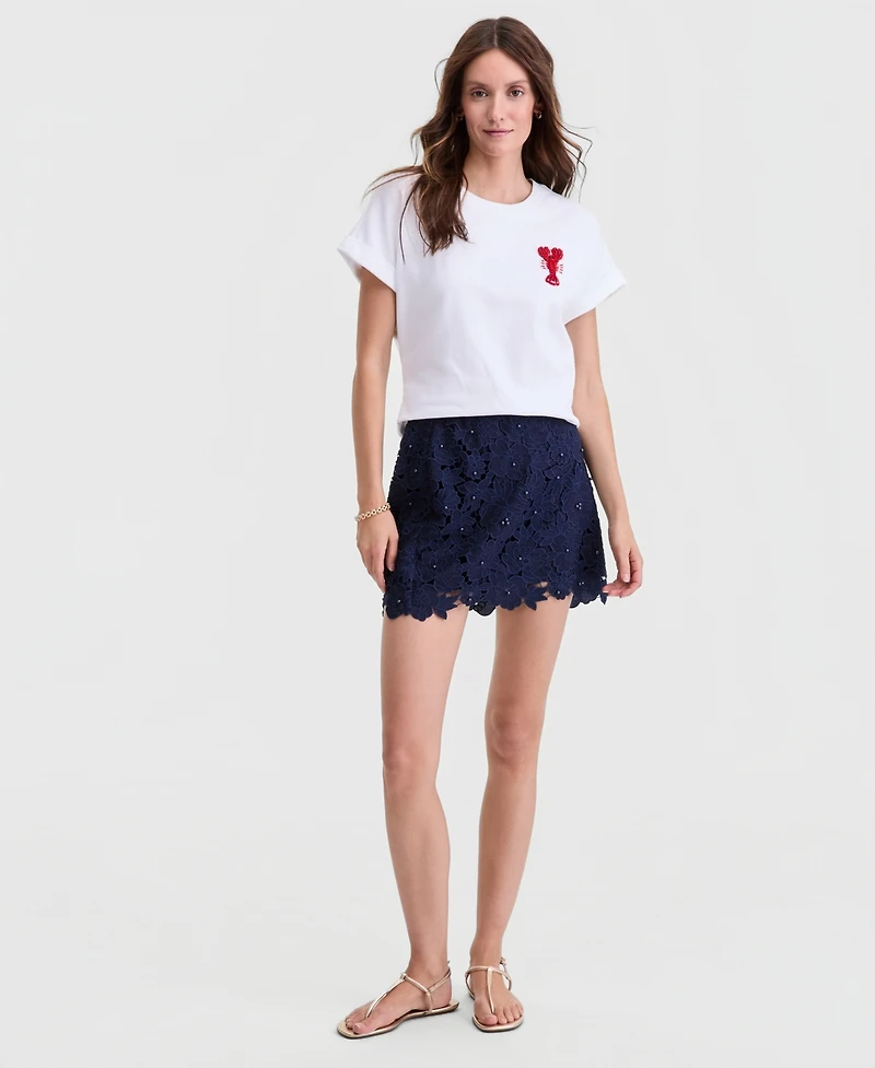 On 34th Women's Embellished Lobster Graphic T-Shirt, Macy's Exclusive