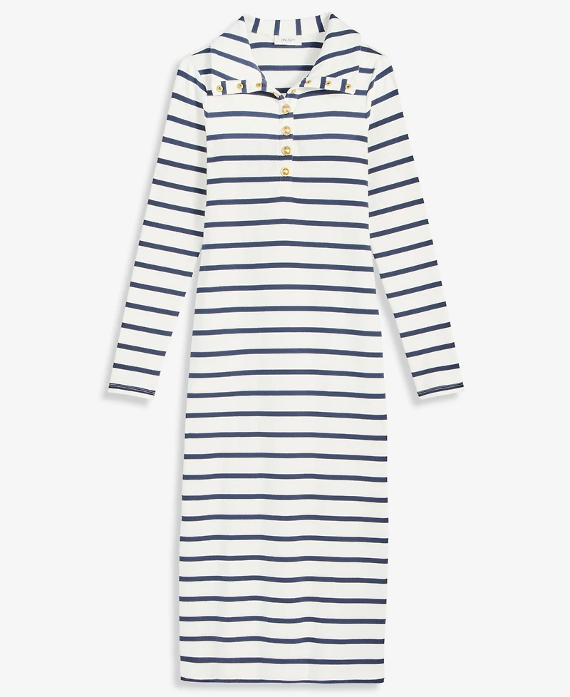 On 34th Women's Striped Sailor Knit Midi Dress, Macy's Exclusive