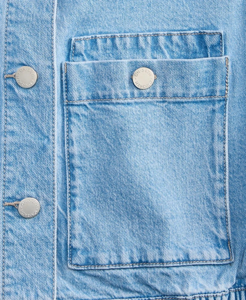 On 34th Women's Sailor-Collar Denim Jacket, Macy's Exclusive