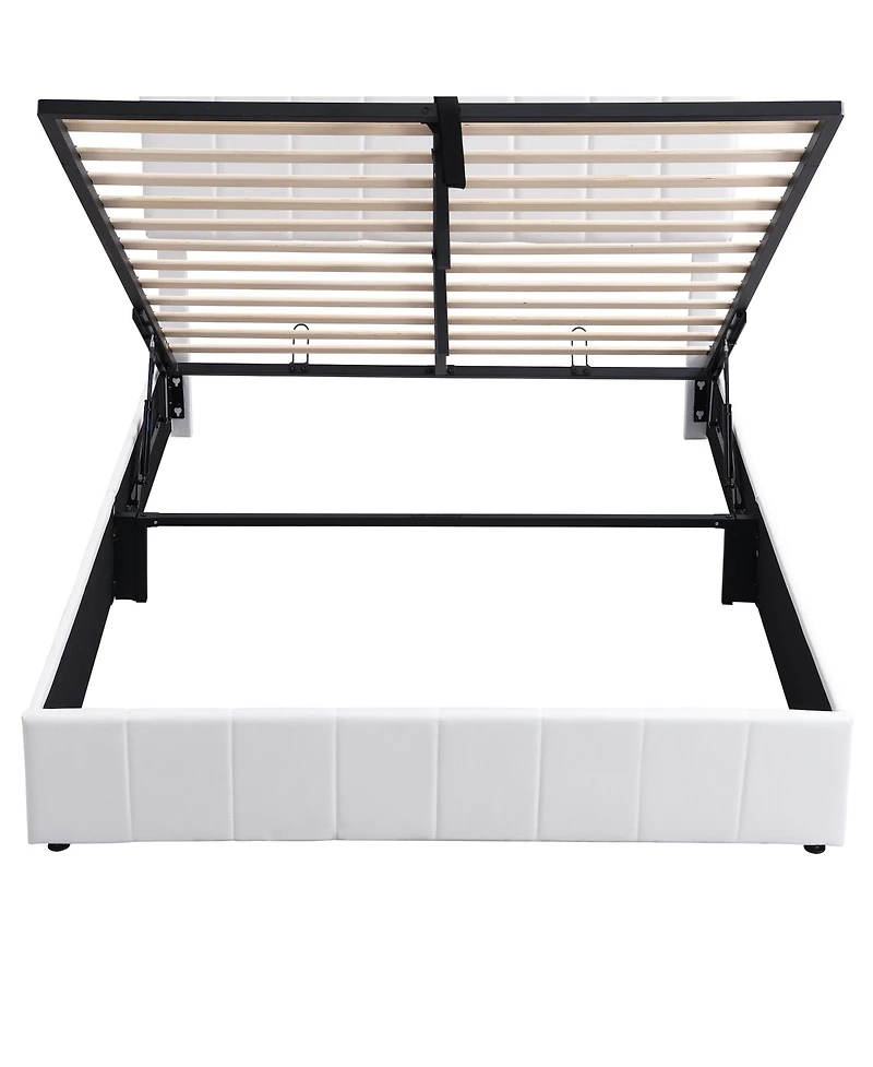 Streamdale Furniture Upholstered Platform bed with a Hydraulic Storage System