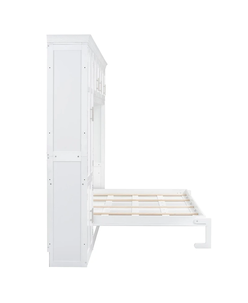 Streamdale Furniture Queen Size Murphy Bed Wall Bed with Cabinets