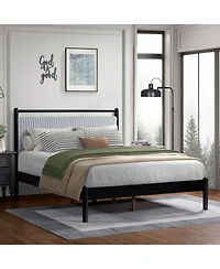 Streamdale Furniture Wood Bed Frame with Headboard